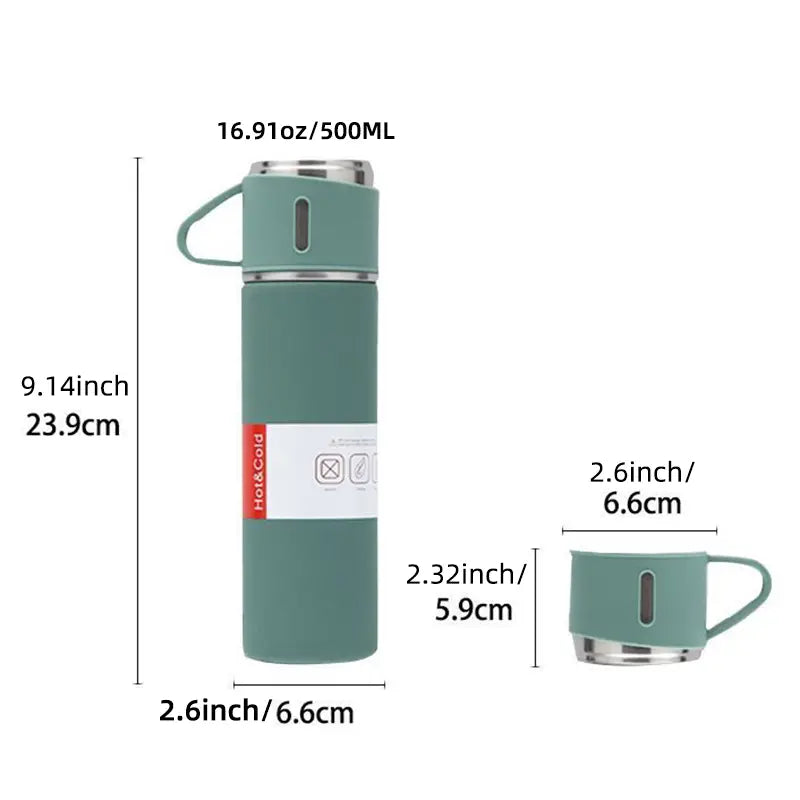 Stainless Steel Double Wall Vacuum Mug - 500ml/16.91oz